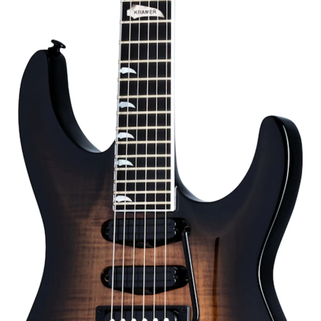 Kramer SM-1 Figured Electric Guitar - Black Denim Perimeter - Image 7