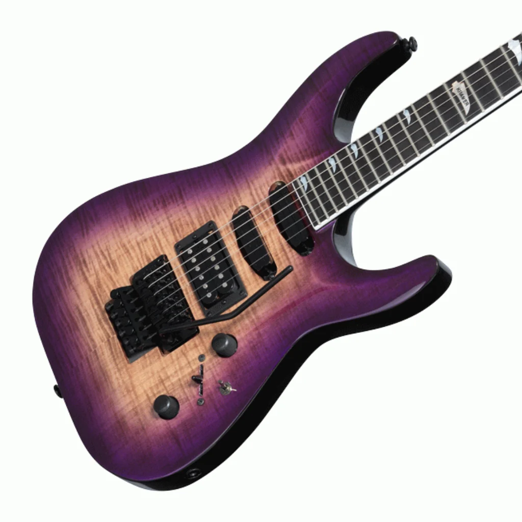 Kramer SM-1 Figured Electric Guitar - Royal Purple Perimeter - Image 9