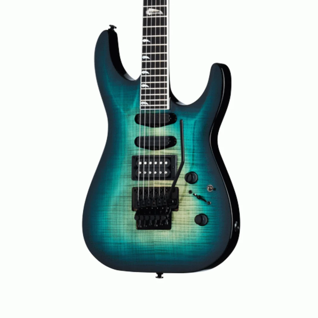 Kramer - SM1 Electric Guitar - Figured Caribbean Blue Perimeter