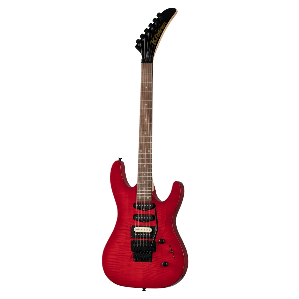 Kramer Striker Figured Floyd Rose Special Electric Guitar - Transparent Red - Image 3
