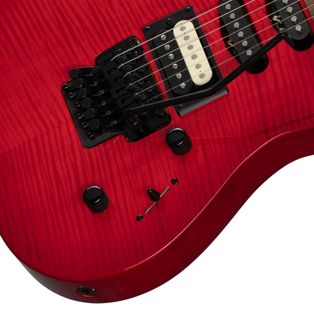 Kramer Striker Figured Floyd Rose Special Electric Guitar - Transparent Red - Image 8