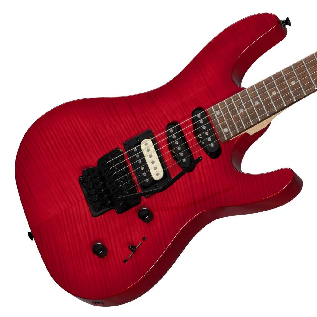 Kramer Striker Figured Floyd Rose Special Electric Guitar - Transparent Red - Image 9
