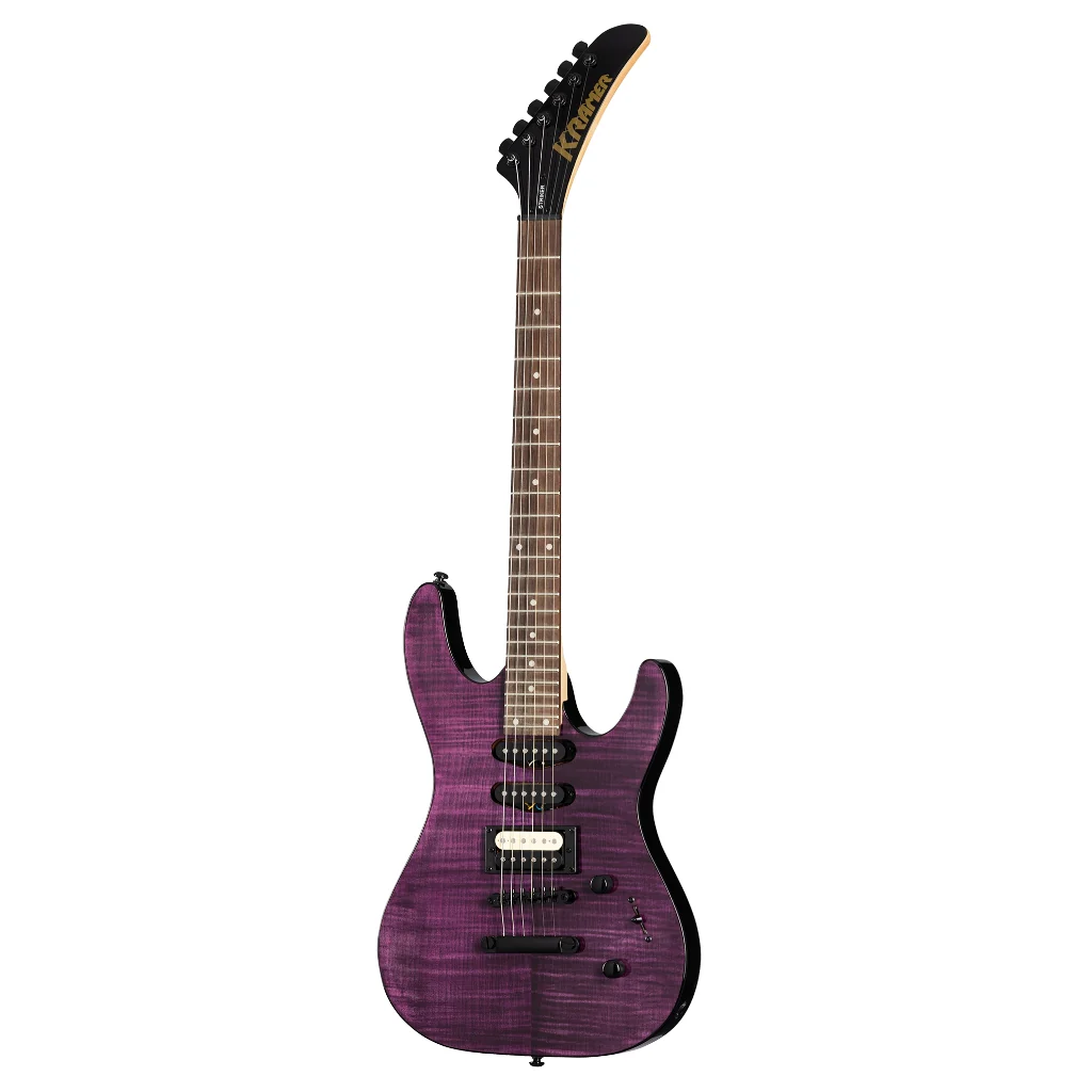 Kramer Striker Figured Stoptail Electric Guitar - Transparent Purple - Image 3