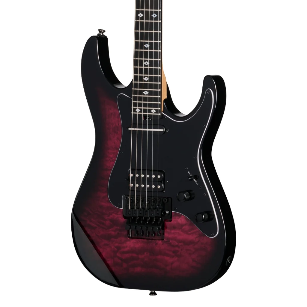 Kramer Volante Quilt HSFR Electric Guitar - Magenta Burst