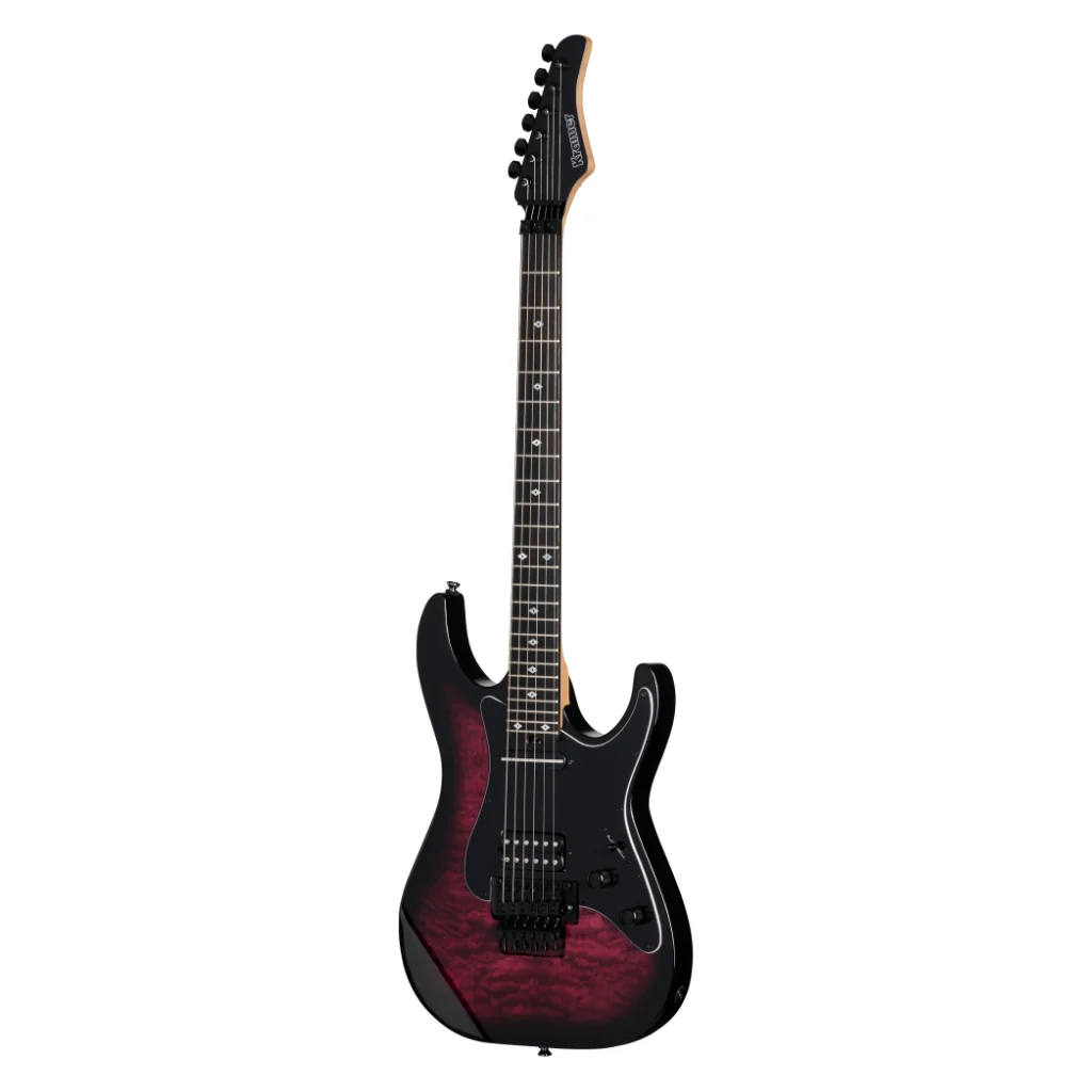 Kramer Volante Quilt HSFR Electric Guitar - Magenta Burst - Image 3
