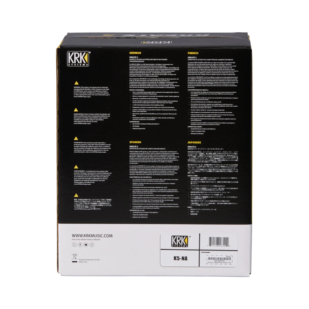 KRK Kreate 5 Active 5" Studio Reference Monitor - Single - Image 6