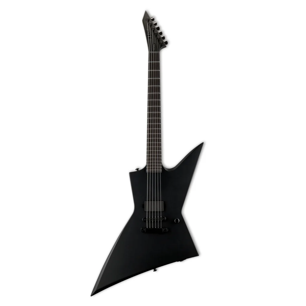 LTD EX Black Metal Electric Guitar - Black Satin - Image 3
