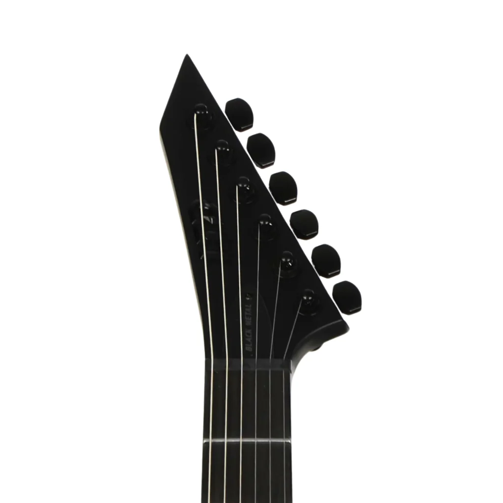 LTD EX Black Metal Electric Guitar - Black Satin - Image 5