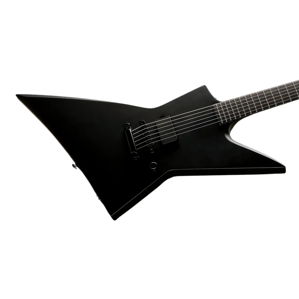 LTD EX Black Metal Electric Guitar - Black Satin - Image 8