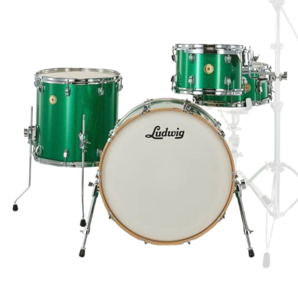 Ludwig Continental 22" 4pc Shell Pack - Green Sparkle - Image 2
