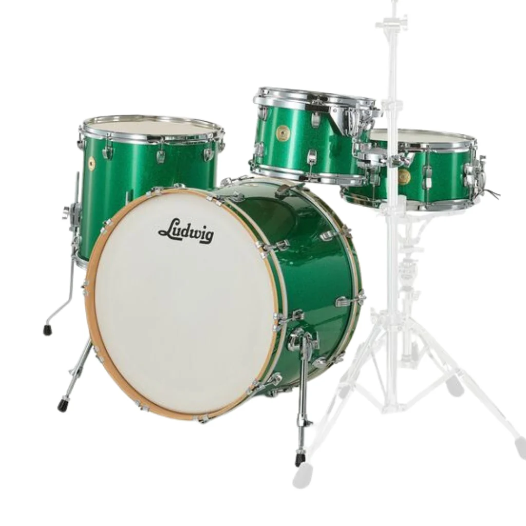 Ludwig Continental 22" 4pc Shell Pack - Green Sparkle - Image 3