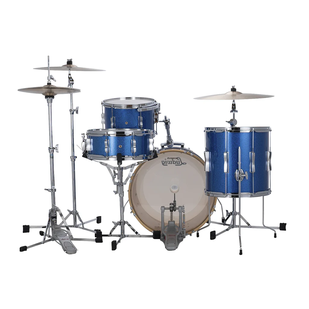 Ludwig Continental Club 20" Downbeat Plus 4-Piece Shell Pack - Blue Sparkle - Image 3