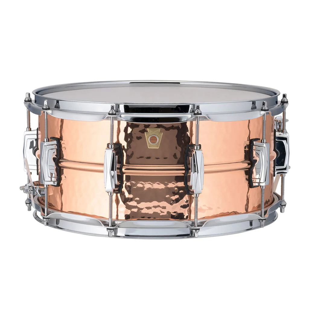 Ludwig Copper Phonic Snare Drum - 14"x6.5" - Hammered Shell - Image 2