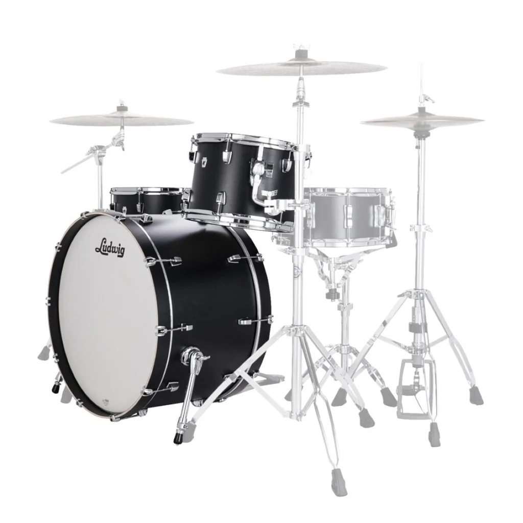 Ludwig Neusonic 20" 3 Piece Downbeat Shell Pack in Black Velvet - Image 3