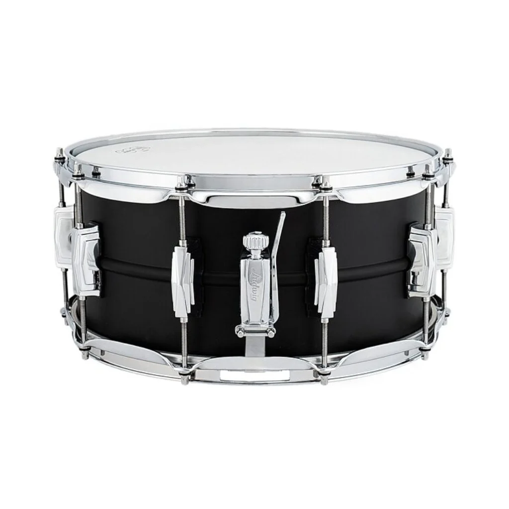 Ludwig Stealth Black Beauty Snare Drum - 6.5 inches x 14 inches, Brass Snare Drum - Flat Black - Image 2