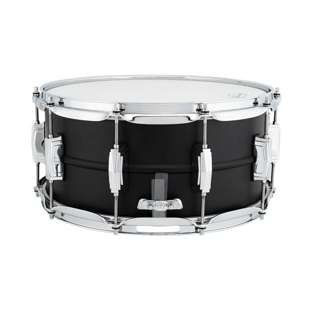 Ludwig Stealth Black Beauty Snare Drum - 6.5 inches x 14 inches, Brass Snare Drum - Flat Black - Image 3