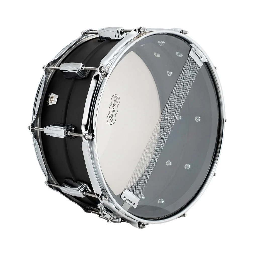 Ludwig Stealth Black Beauty Snare Drum - 6.5 inches x 14 inches, Brass Snare Drum - Flat Black - Image 4