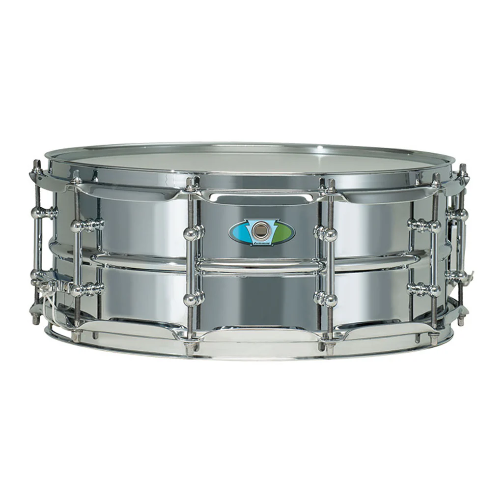 Ludwig Supralite Steel Snare 5.5" X 14" with P88i Throw Off - Image 2