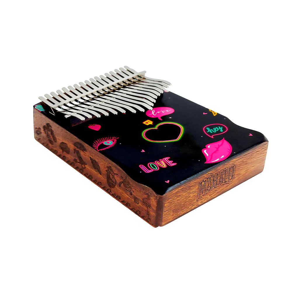 Mahalo 17 Note Heart Kalimba