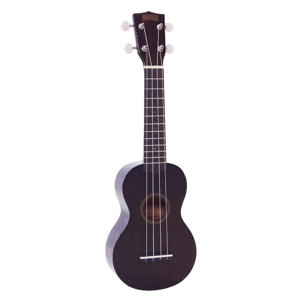 Mahalo MJ1TBK Java Series Soprano Ukulele - Transparent Black - Image 2