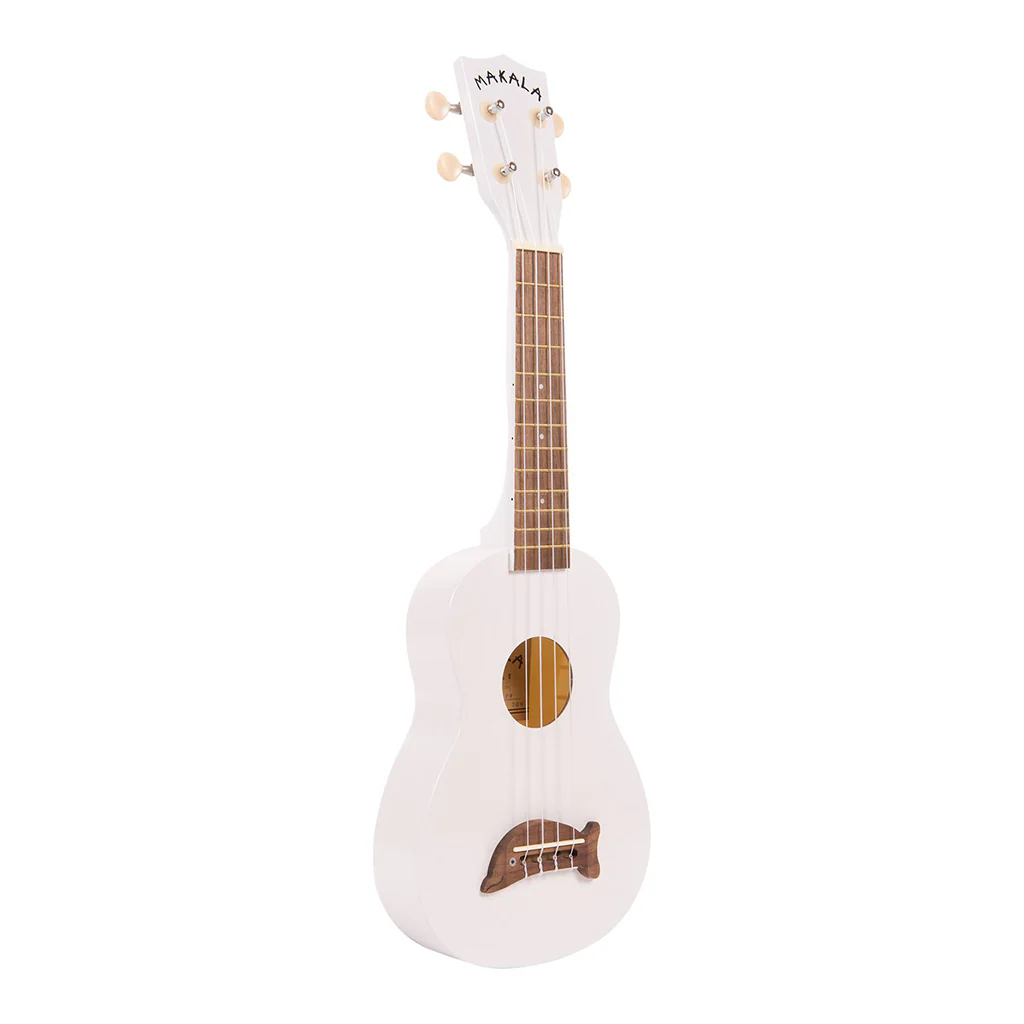 Makala Soprano Ukulele Dolphin Bridge - Solid Pearl White - Image 3