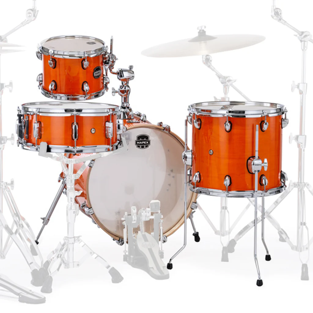 Mapex Mars Maple 4-Piece Bop Shell Pack - Glossy Amber - Image 2