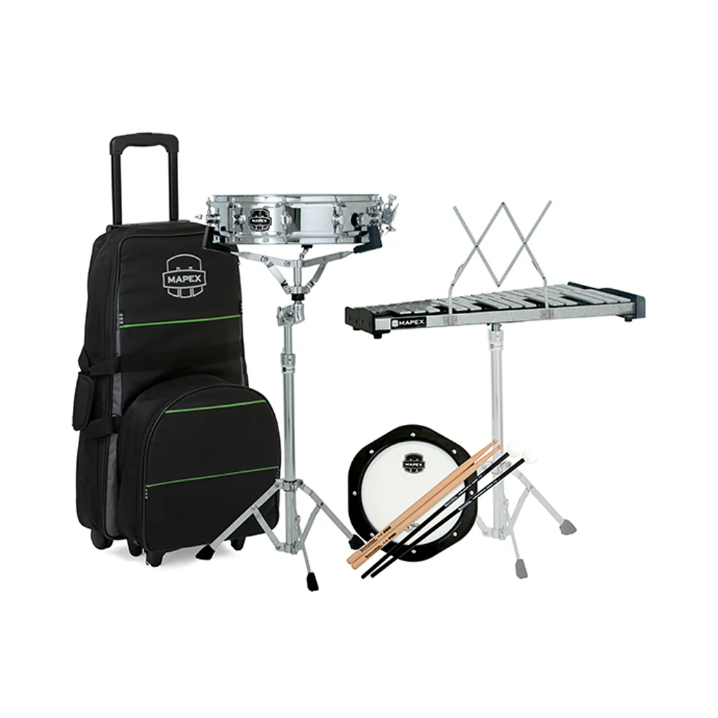 Mapex MCK1432DP Backpack Snare Drum/Bell Percussion Kit w/ Rolling Bag
