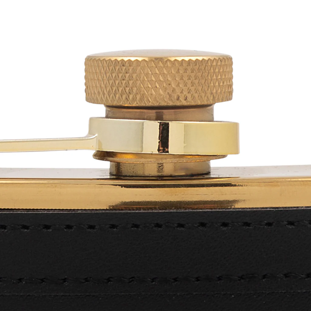 Marshall Hip Flask, Black / Gold - Image 3