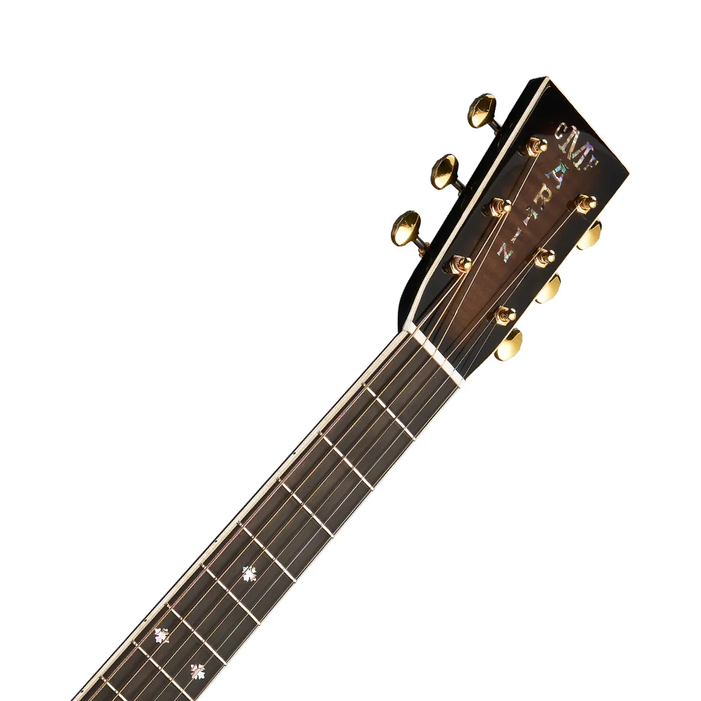 Martin Custom Shop M/0000 Acoustic-Electric Guitar - Paisley Ember Burst - Image 5