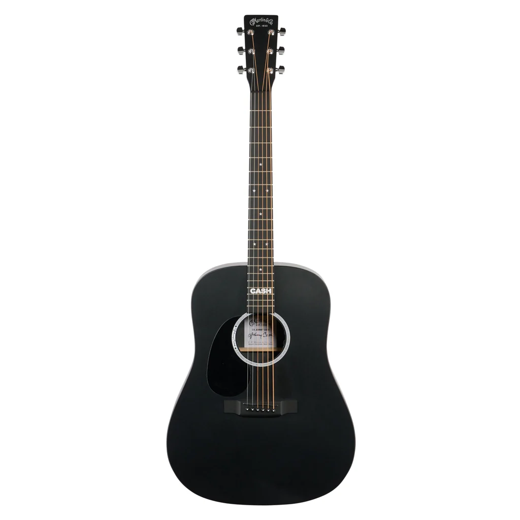 Martin DX Johnny Cash: X-Series Signature Edition Left Handed - Jett Black - Image 2