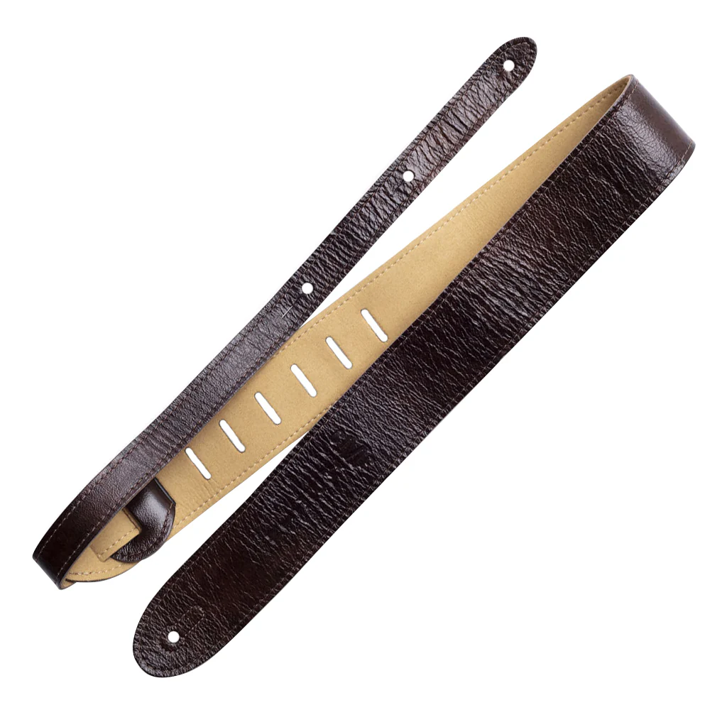 Martin Strap Leather - Embossed Logo Dark Brown