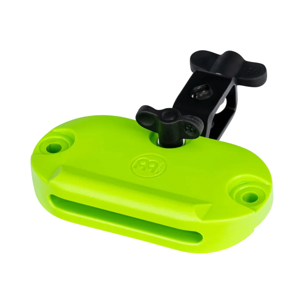 Meinl High Pitch Percussion Block w/Mounting Clamp - Neon Green