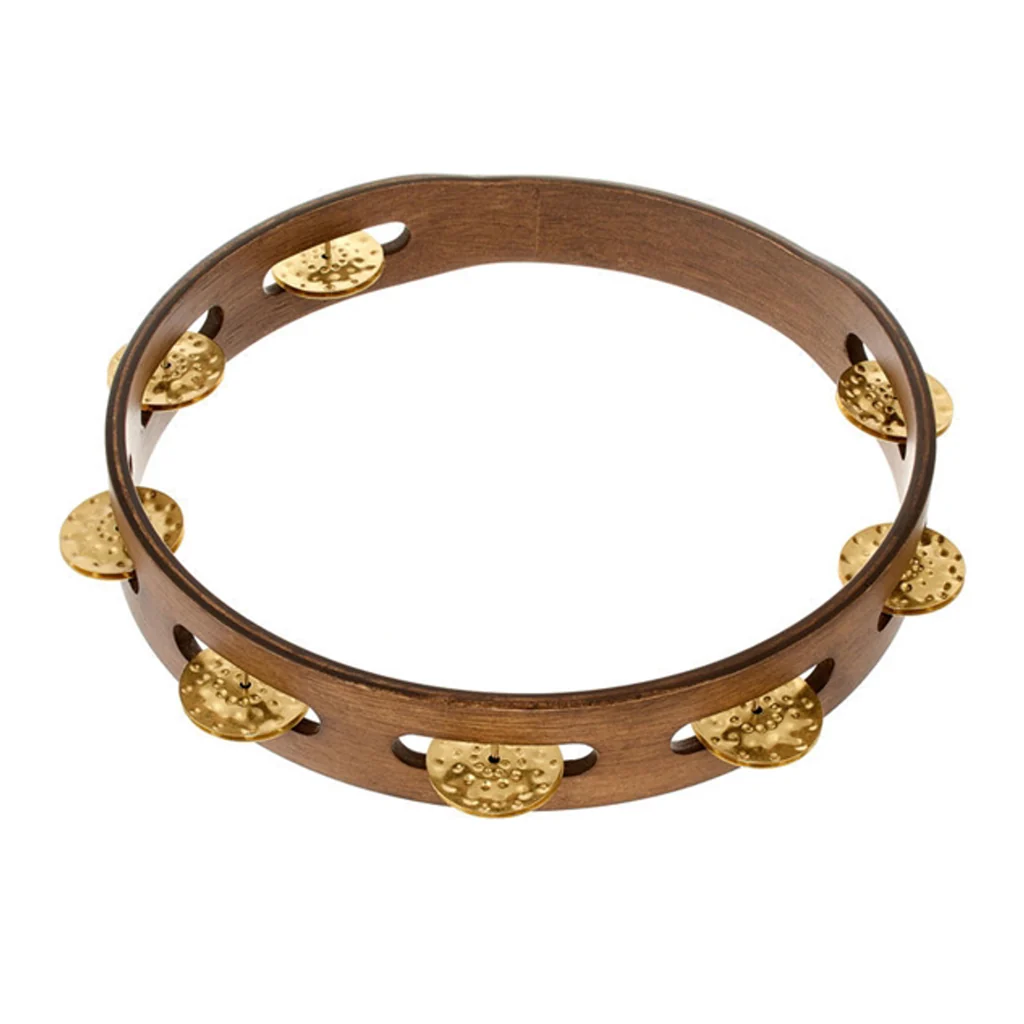 Meinl Tambourine With 1 Row Hamm Brass - Walnut Brown
