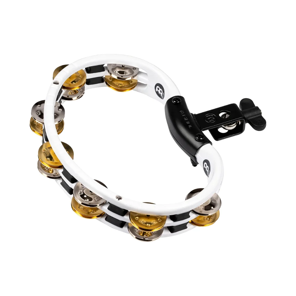 Meinl White Mountable ABS Tambourine - 2 Rows Mixed Jingles