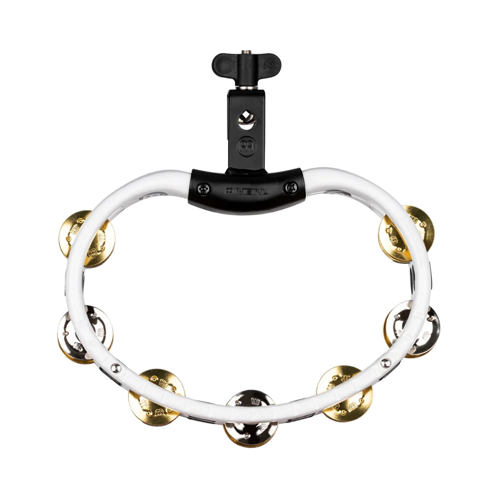 Meinl White Mountable ABS Tambourine - 2 Rows Mixed Jingles - Image 2