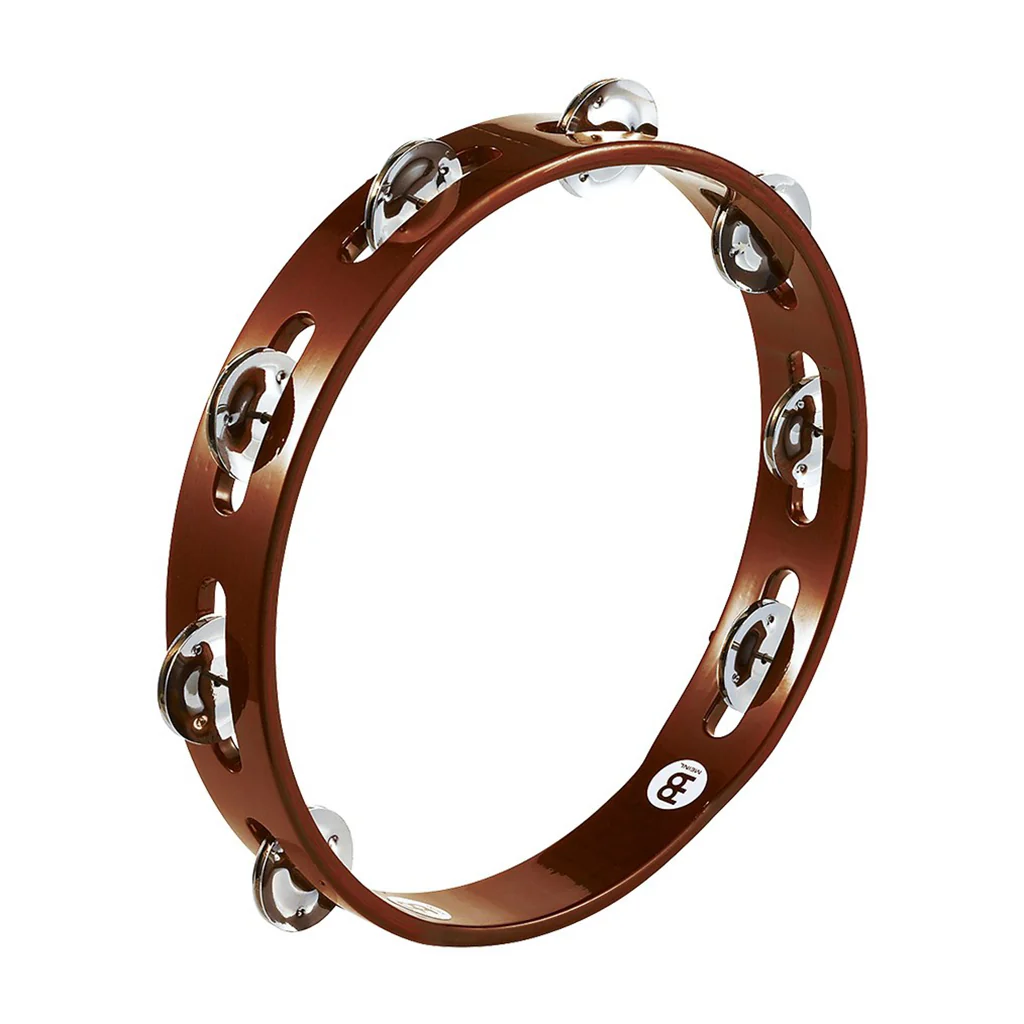 Meinl Wood Tambourine With 1 Row Steel Jingles - African Brown - Image 2