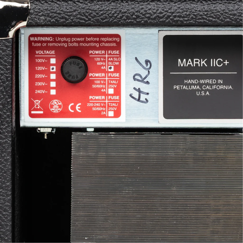 Mesa/Boogie Mark IIC+ HRG 100-watt Amplifier Head - Black with Wicker Grille - Image 5