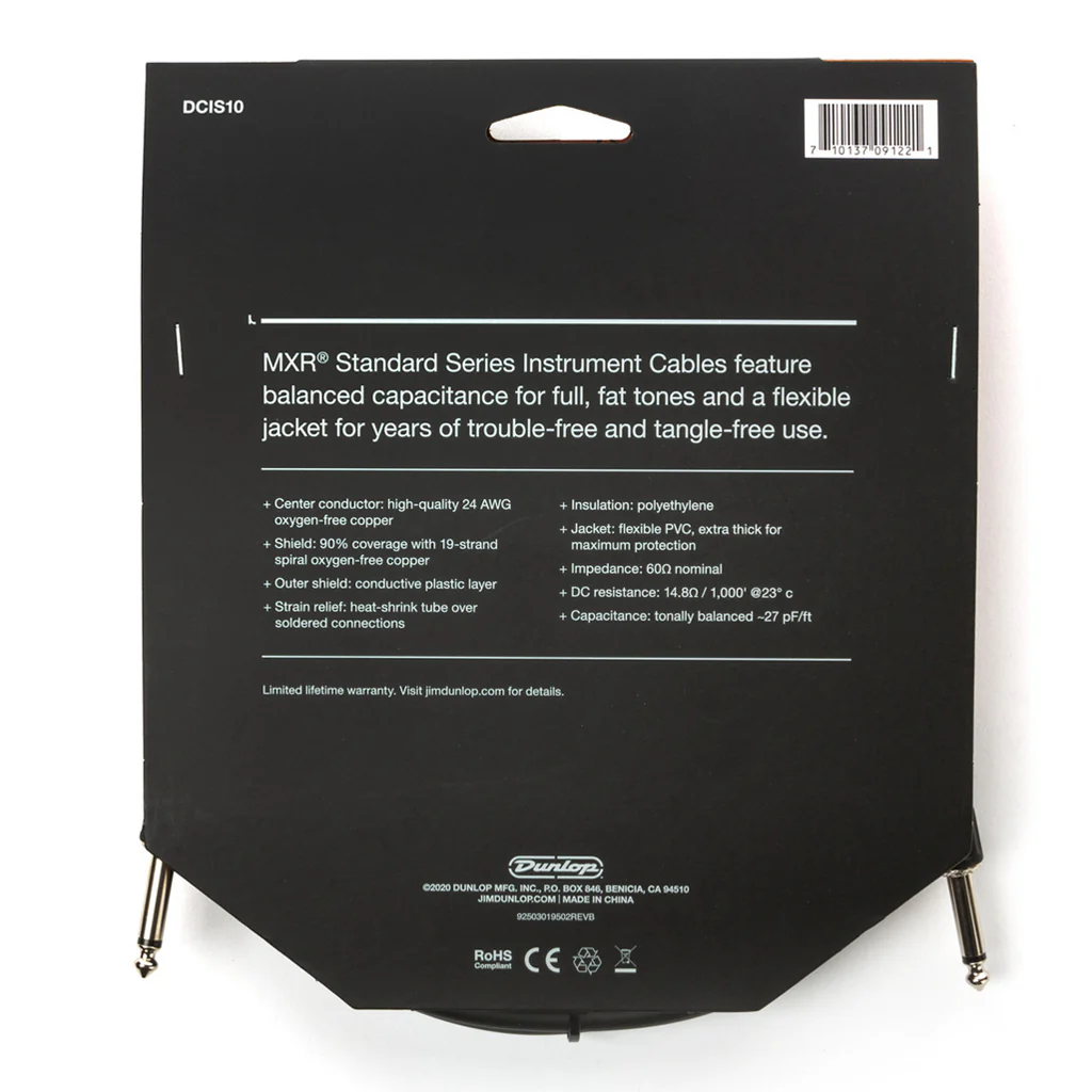 MXR 10ft Guitar Cable - Straight to Straight - Image 2