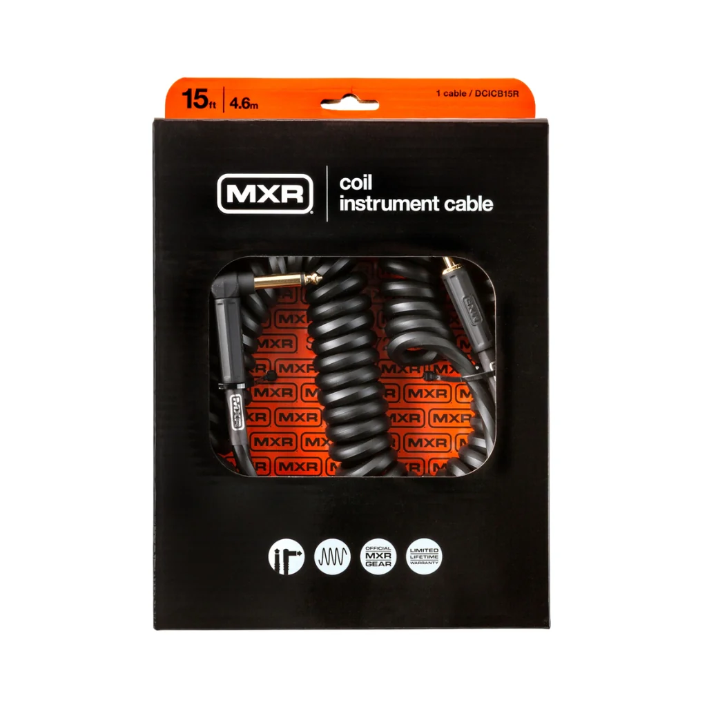 MXR 15ft Black Coil Instrument Cable - Right/Straight - Image 2