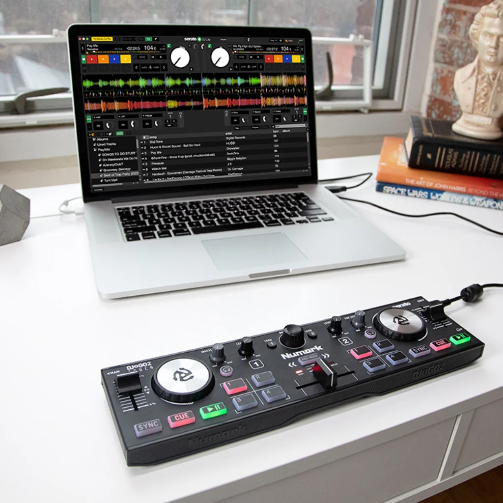Numark DJ2GO2 Touch Pocket DJ Controller with Capacitive Touch Jog Wheels - Image 4