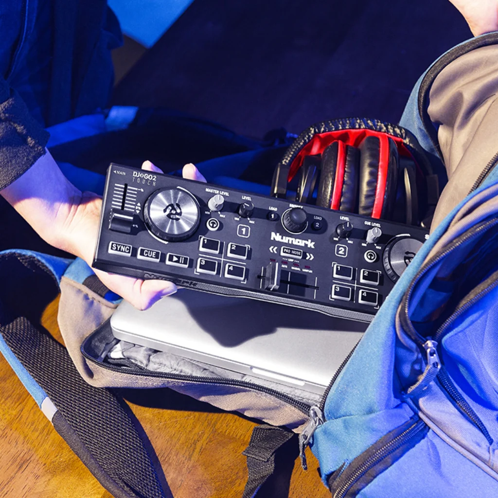 Numark DJ2GO2 Touch Pocket DJ Controller with Capacitive Touch Jog Wheels - Image 5