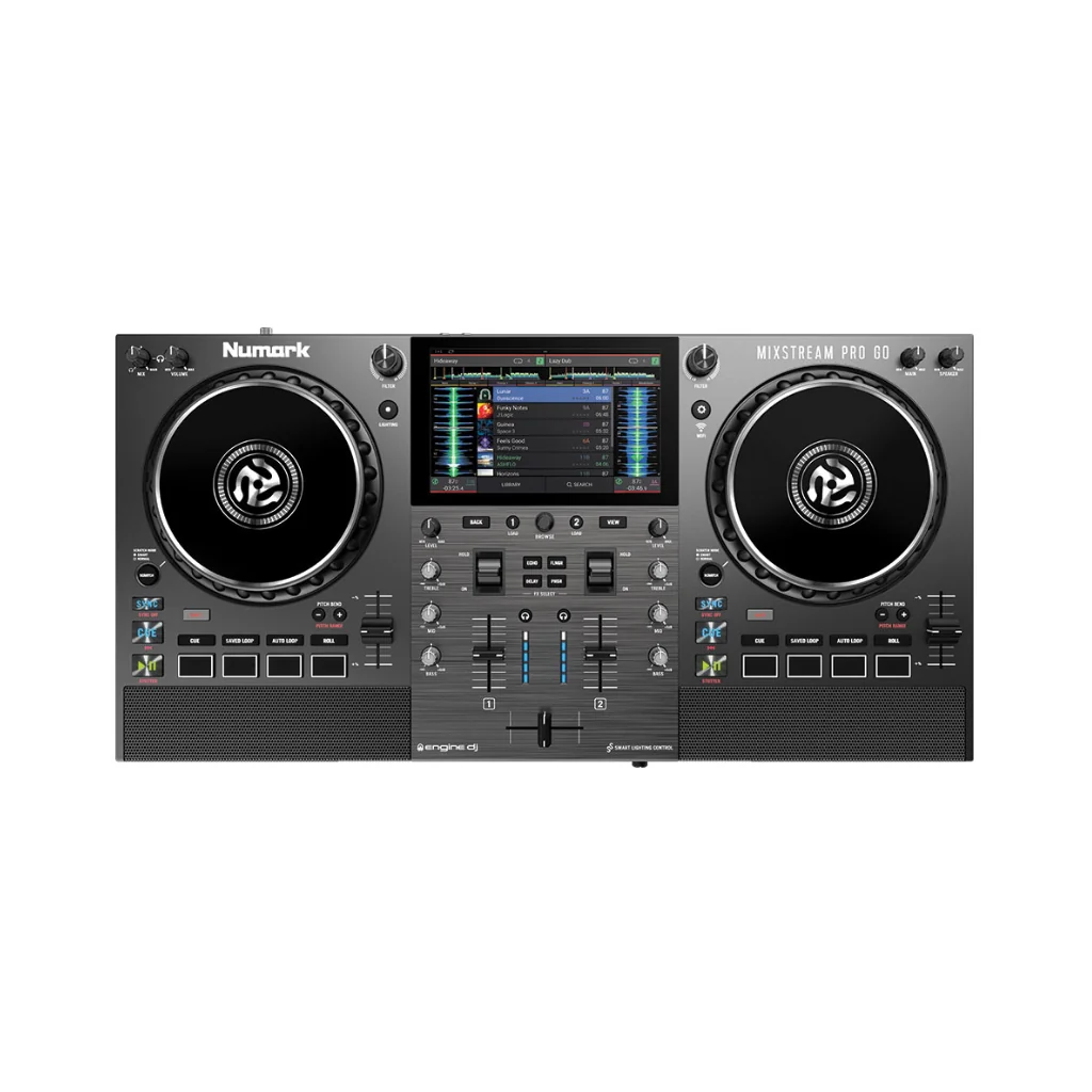 Numark Mixstream Pro Go Battery-Powered Standalone Streaming DJ Controller with Amazon Music