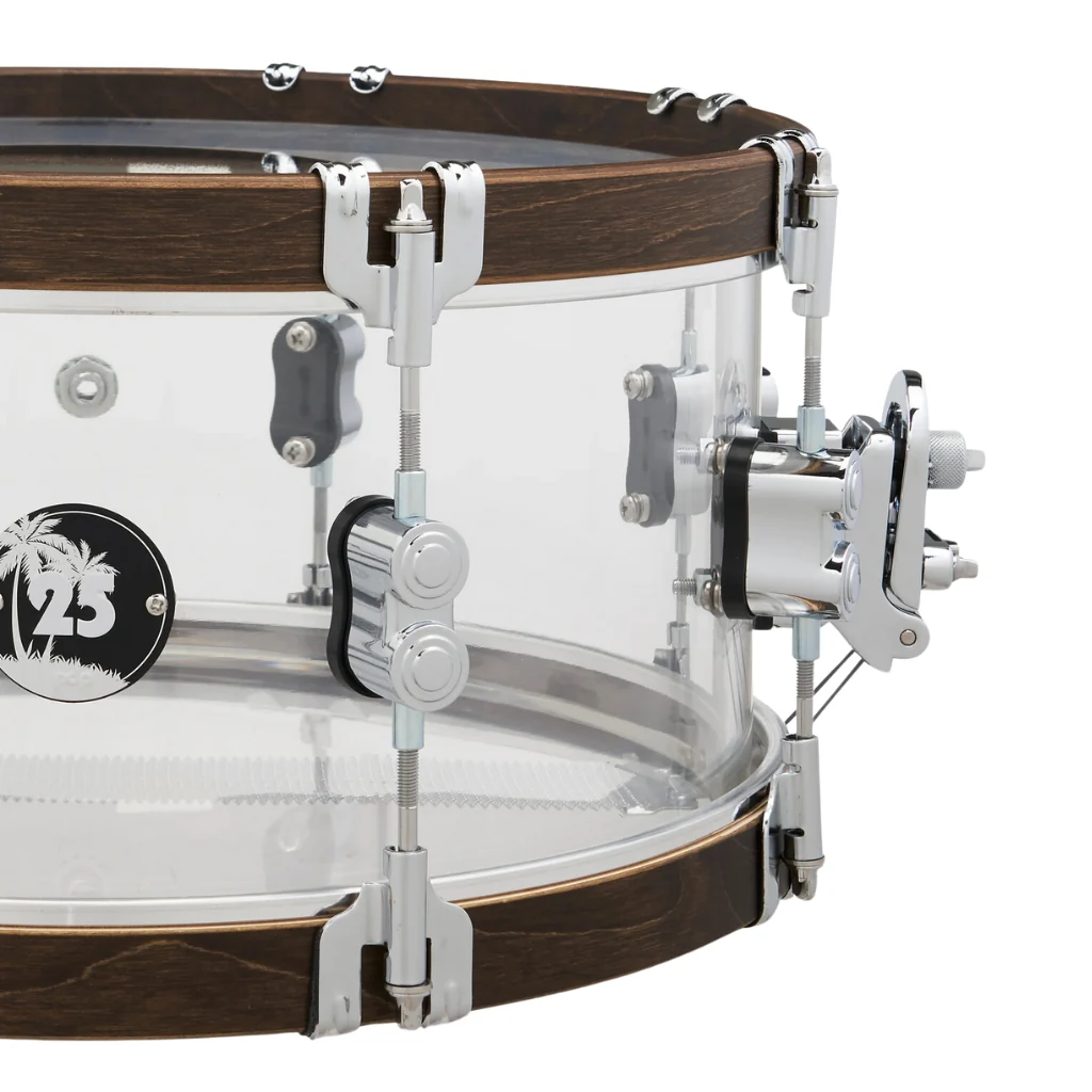 PDP 25th Anniversary Acrylic with Walnut Hoops Snare - 14X6.5 - Image 2