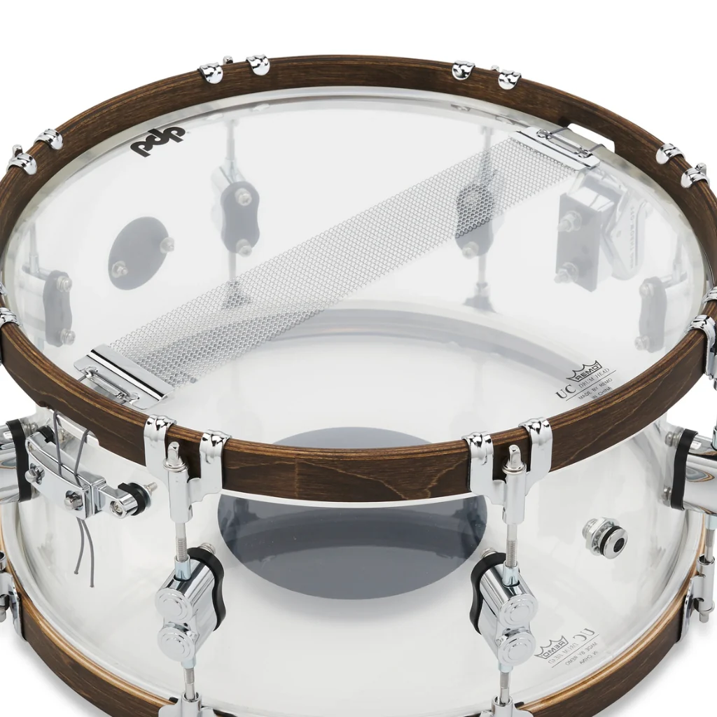 PDP 25th Anniversary Acrylic with Walnut Hoops Snare - 14X6.5 - Image 5