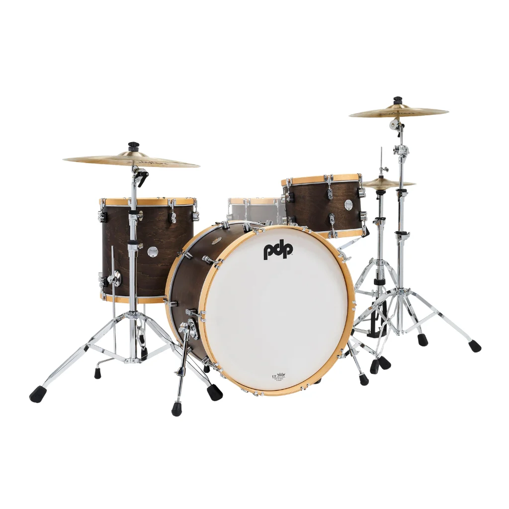 PDP Concept Maple Classic 3-piece Shell Pack with 24 inch Kick - Walnut with Natural Hoops