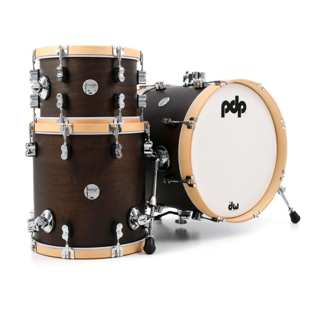 PDP Concept Maple Classic Bop 3-piece Shell Pack - Walnut with Natural Hoops