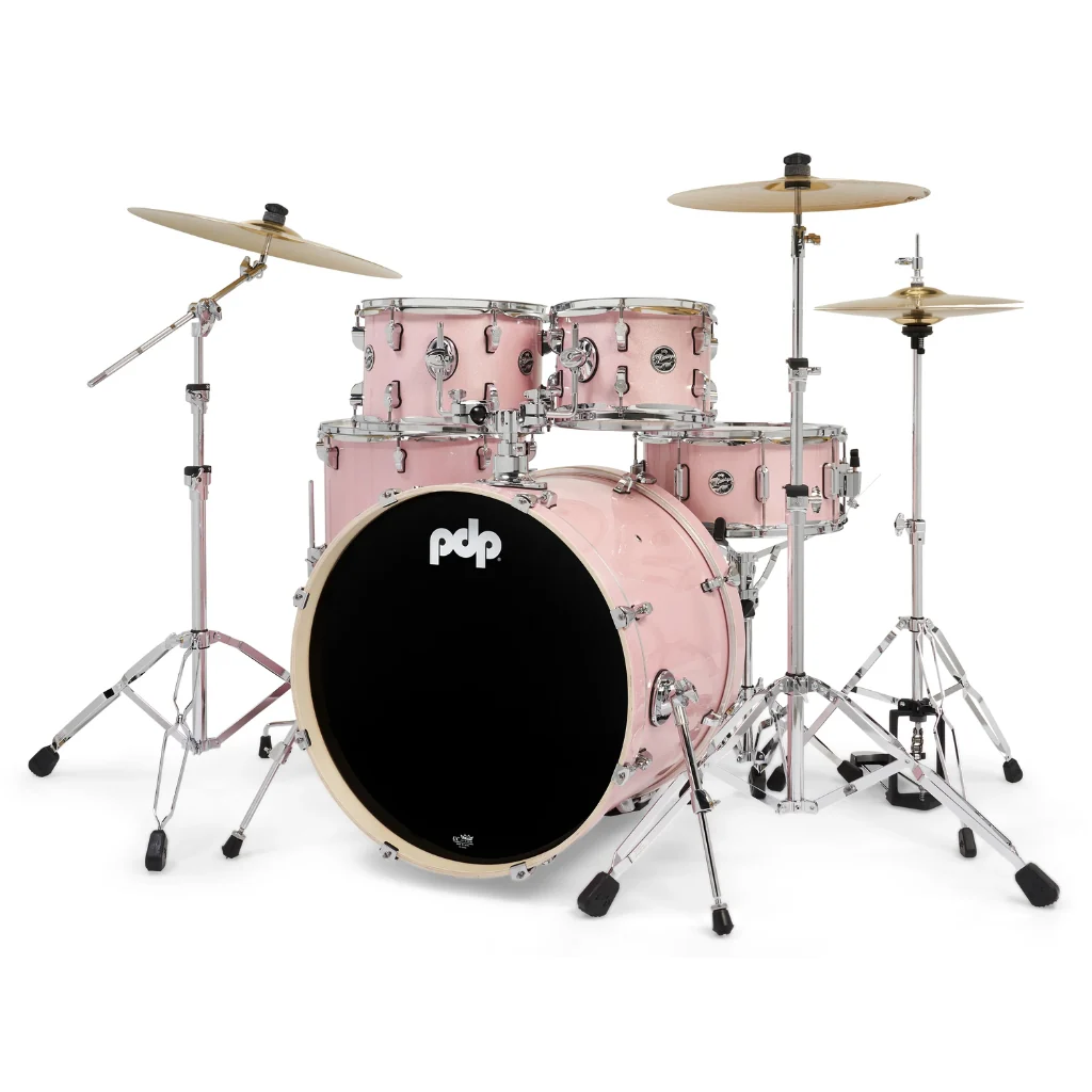 PDP Mainstage 5-Piece Complete Drum Set with Hardware and Cymbals - Pale Rose - Image 2