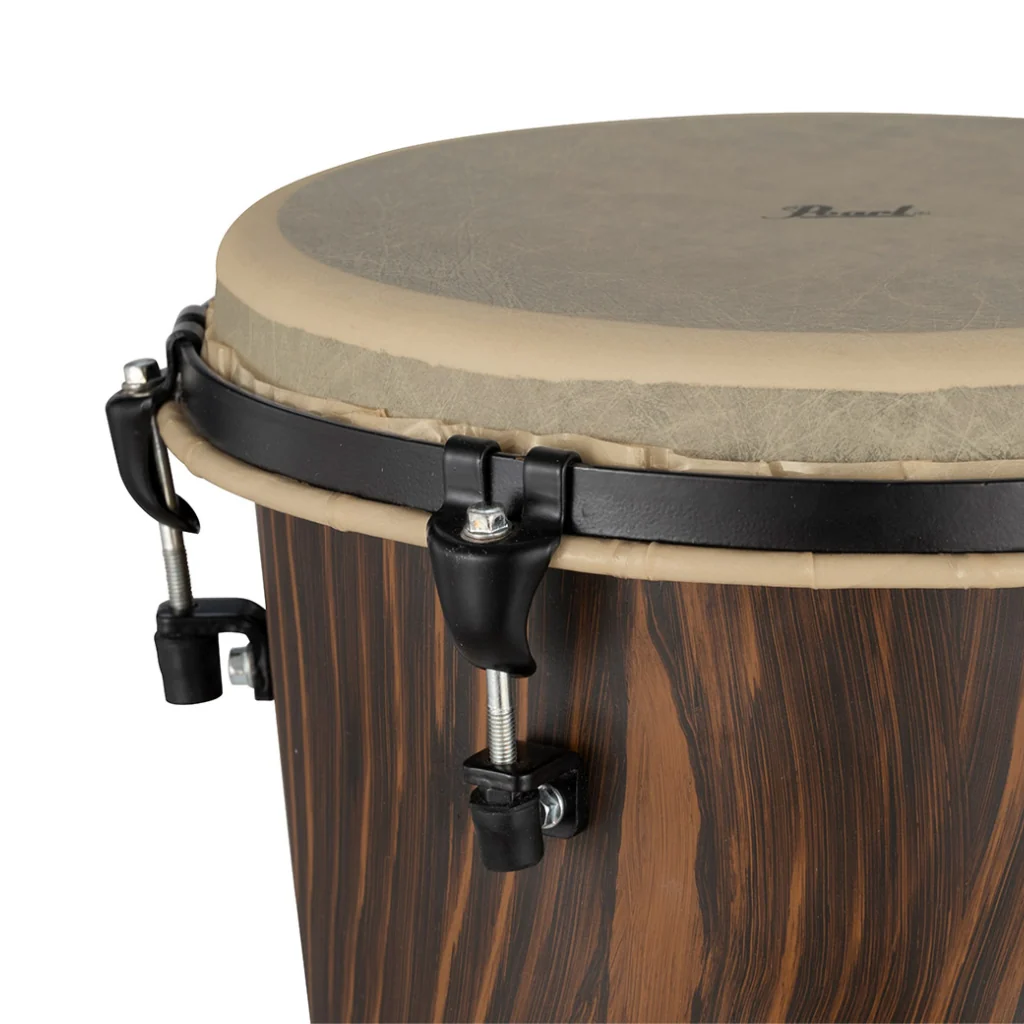Pearl 12" Top Tuned Synthetic Shell Djembe Artisan - Straight Grain Limba - Image 2