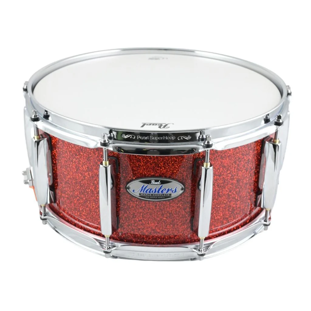 Pearl 14"x6.5" Masters Complete Snare Drum - Vermillion Sparkle - Image 2