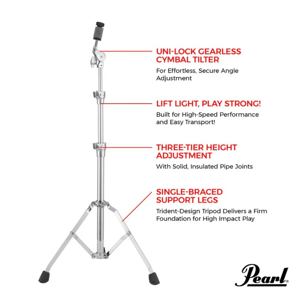 Pearl C-930S Straight Cymbal Stand - Single Braced - Image 2